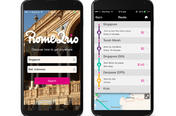 Aplicativo Rome2rio: para você poder organizar viagens pelo celular